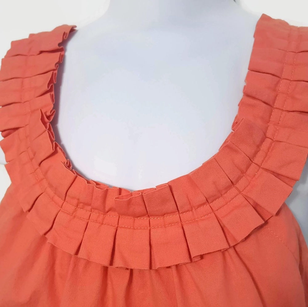 J Crew Coral Size 0 Ruffle Trim Spring Dress - Picture 2 of 8